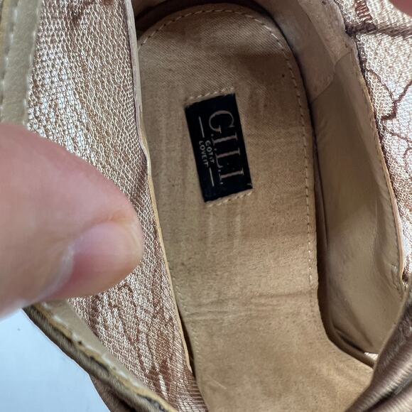 G.I.L.I. Peep Toe Heel Size 9 M Elastic Front Booties Kaarina Nude - Picture 5 of 12